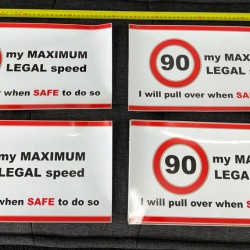 90 km/h Sticker Extra Large